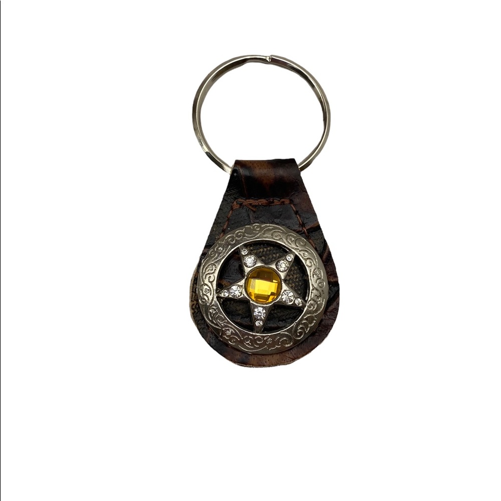 Raviani NWT Western Star Leather Keychain